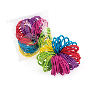 Rainbow Hair Bobbles - 50 pk